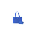 Variante bleu - Sac pliable personnalisé Austen avec logo pour entreprises