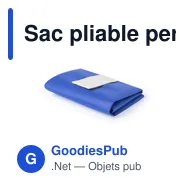Sac pliable personnalisable Blastar avec logo - Idéal pour vos événements - Miniature 3