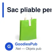 Sac pliable personnalisable Blastar avec logo - Idéal pour vos événements - Miniature 4