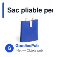 Sac pliable personnalisable Blastar avec logo - Idéal pour vos événements - Miniature 7