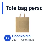 Tote bag personnalisable avec logo pour entreprises et événements - Miniature 2