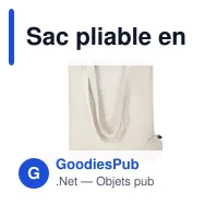 Sac pliable en coton personnalisable avec logo - Helakel - Miniature 1