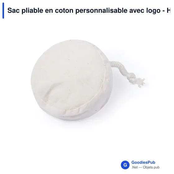Sac pliable en coton personnalisable avec logo - Helakel - Image 3