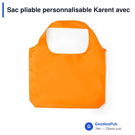 Sac pliable personnalisable Karent avec logo - Fuchsia