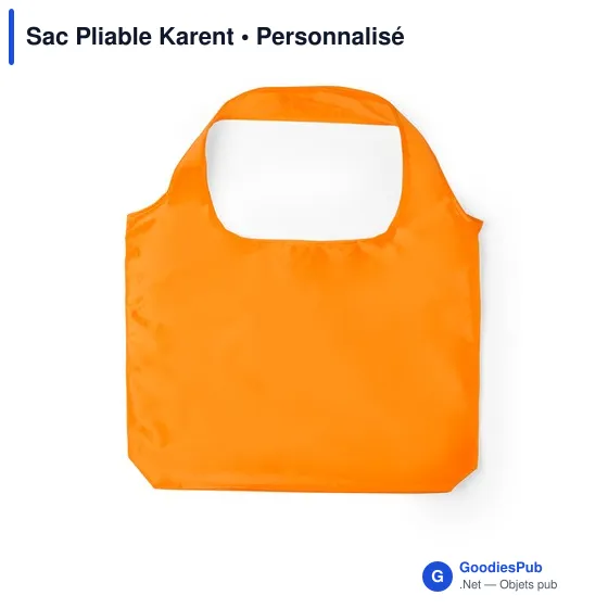 Sac pliable personnalisable Karent avec logo - Fuchsia - Image 1