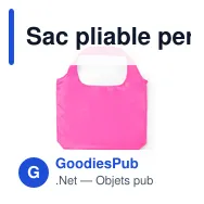 Sac pliable personnalisable Karent avec logo - Fuchsia - Miniature 12