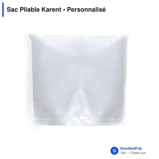 Sac pliable personnalisable Karent avec logo - Fuchsia - Image 5