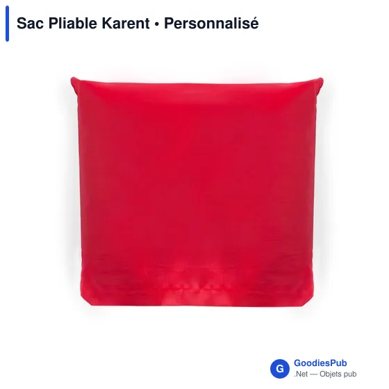 Sac pliable personnalisable Karent avec logo - Fuchsia - Image 7