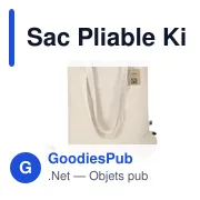 Sac pliable personnalisé en coton Kieran avec logo - Fairtrade - Miniature 1