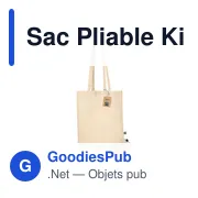 Sac pliable personnalisé en coton Kieran avec logo - Fairtrade - Miniature 3