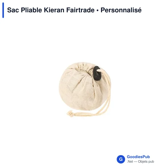 Sac pliable personnalisé en coton Kieran avec logo - Fairtrade - Image 5