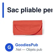 Sac pliable personnalisable Konsum avec logo - Idéal pour vos événements - Miniature 1