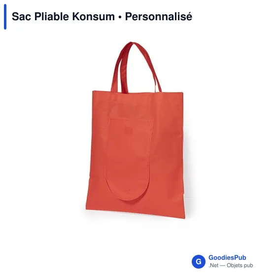 Sac pliable personnalisable Konsum avec logo - Idéal pour vos événements - Image 3