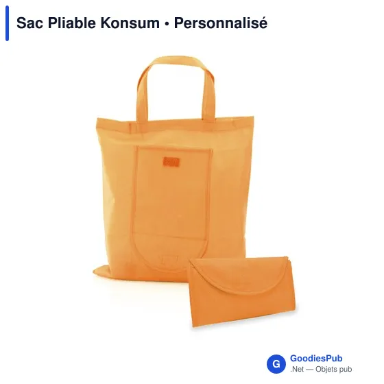 Sac pliable personnalisable Konsum avec logo - Idéal pour vos événements - Image 8