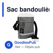 Sac bandoulière personnalisable B'RIGHT RPET avec logo - Miniature 1
