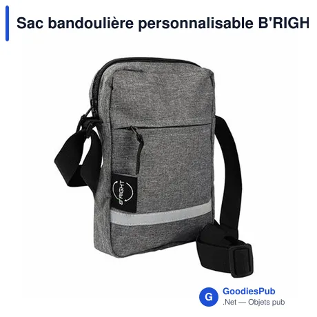Sac bandoulière personnalisable B'RIGHT RPET avec logo