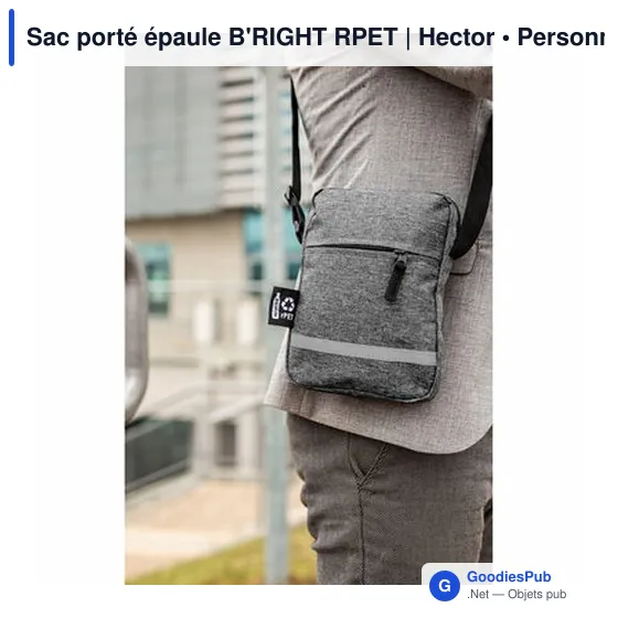 Sac bandoulière personnalisable B'RIGHT RPET avec logo - Image 2