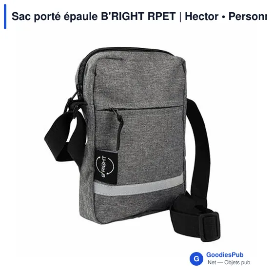 Sac bandoulière personnalisable B'RIGHT RPET avec logo - Image 3