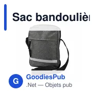 Sac bandoulière personnalisable B'RIGHT RPET avec logo - Miniature 4