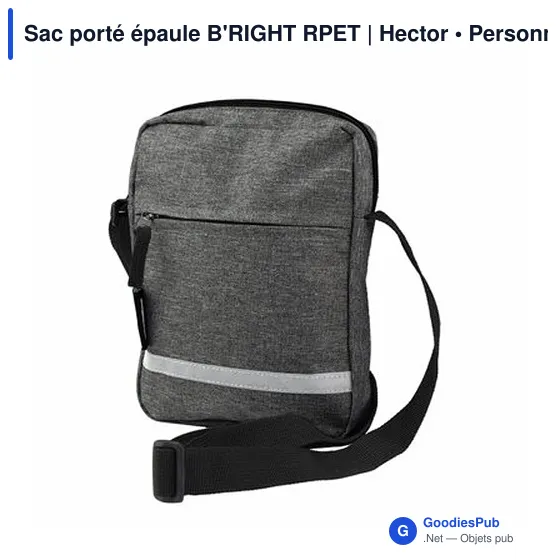 Sac bandoulière personnalisable B'RIGHT RPET avec logo - Image 4