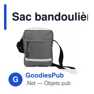 Sac bandoulière personnalisable B'RIGHT RPET avec logo - Miniature 5