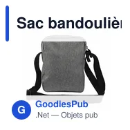 Sac bandoulière personnalisable B'RIGHT RPET avec logo - Miniature 6