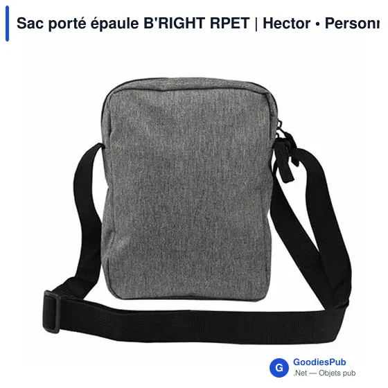 Sac bandoulière personnalisable B'RIGHT RPET avec logo - Image 6