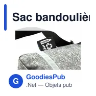 Sac bandoulière personnalisable B'RIGHT RPET avec logo - Miniature 7