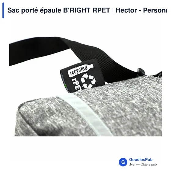 Sac bandoulière personnalisable B'RIGHT RPET avec logo - Image 7