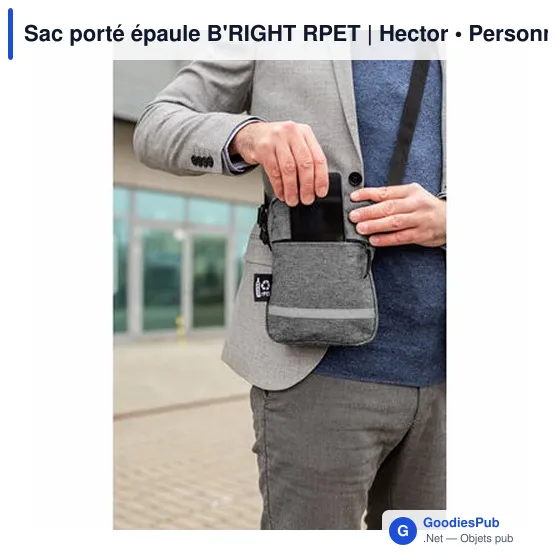 Sac bandoulière personnalisable B'RIGHT RPET avec logo - Image 9