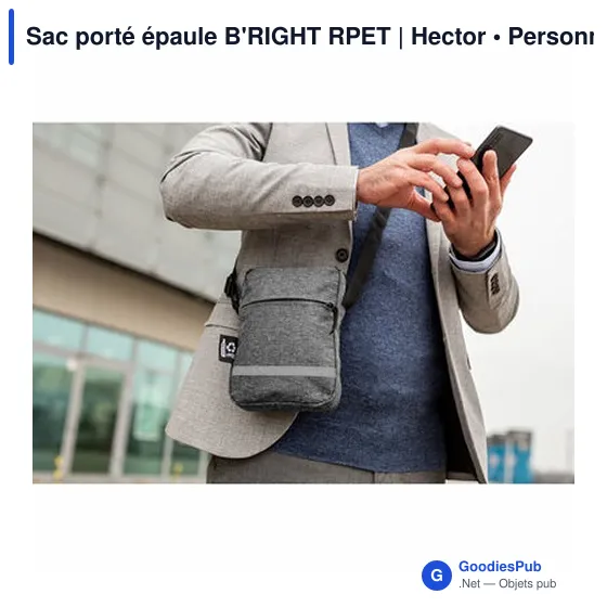 Sac bandoulière personnalisable B'RIGHT RPET avec logo - Image 10