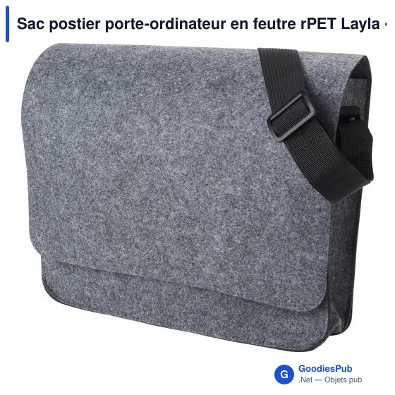 Sac postier porte-ordinateur en feutre rPET Layla - Image 2