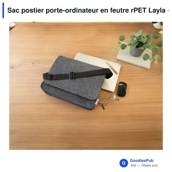 Sac postier porte-ordinateur en feutre rPET Layla - Image 11