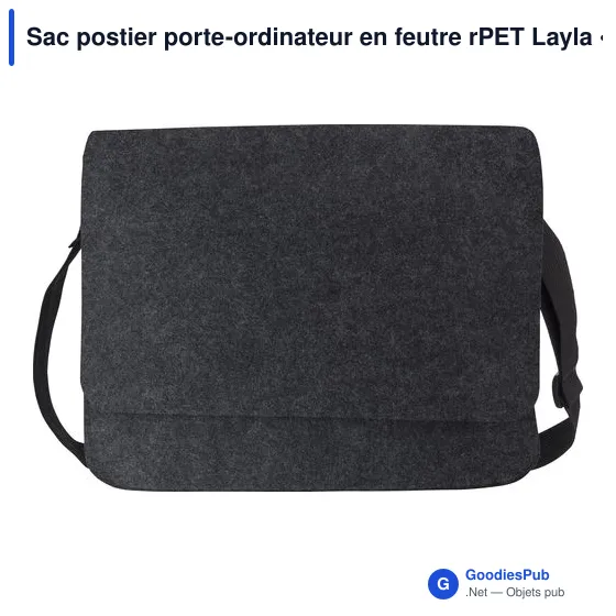 Sac postier porte-ordinateur en feutre rPET Layla - Image 6