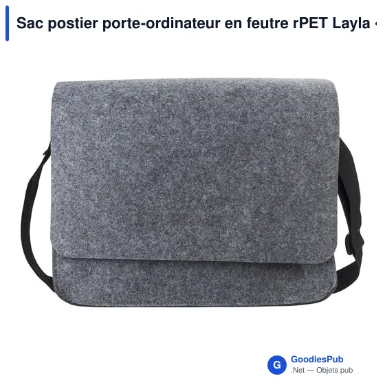 Sac postier porte-ordinateur en feutre rPET Layla - Image 8