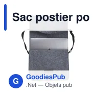 Sac postier porte-ordinateur en feutre rPET Layla - Miniature 9