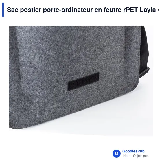 Sac postier porte-ordinateur en feutre rPET Layla - Image 10