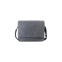 Variante gris - Sac postier porte-ordinateur en feutre rPET Layla