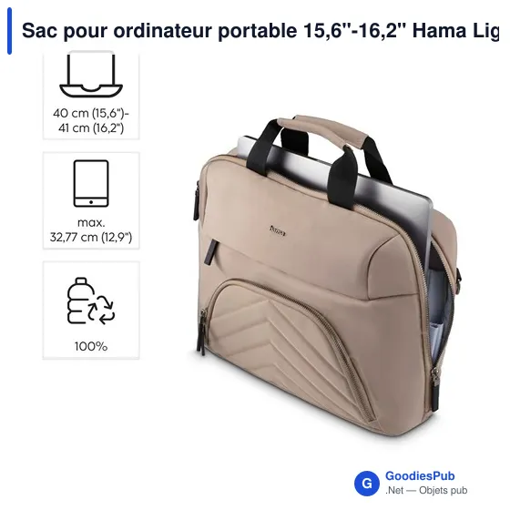Sac pour ordinateur portable 15,6"-16,2" Hama Lightweight Premium - Image 5