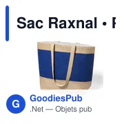 Sac de plage personnalisable Raxnal avec logo en jute - Miniature 2
