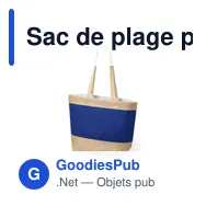 Sac de plage personnalisable Raxnal avec logo en jute - Miniature 11