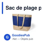 Sac de plage personnalisable Raxnal avec logo en jute - Miniature 12