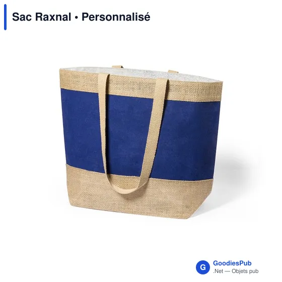 Sac de plage personnalisable Raxnal avec logo en jute - Image 12