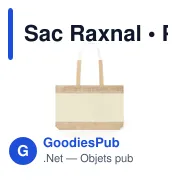 Sac de plage personnalisable Raxnal avec logo en jute - Miniature 7