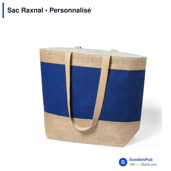 Sac de plage personnalisable Raxnal avec logo en jute - Image 8