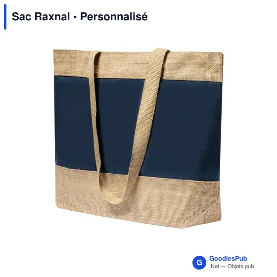 Sac de plage personnalisable Raxnal avec logo en jute - Image 9