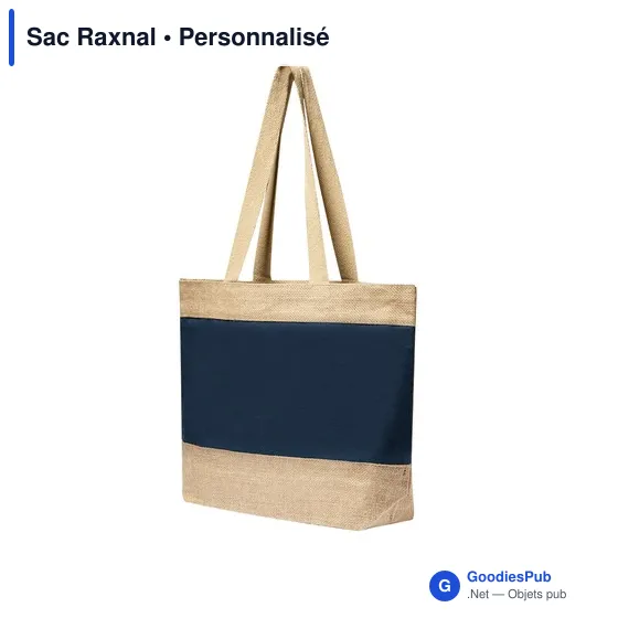 Sac de plage personnalisable Raxnal avec logo en jute - Image 10