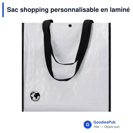 Sac shopping personnalisable en laminé biodégradable - Sac Recycleavec logo