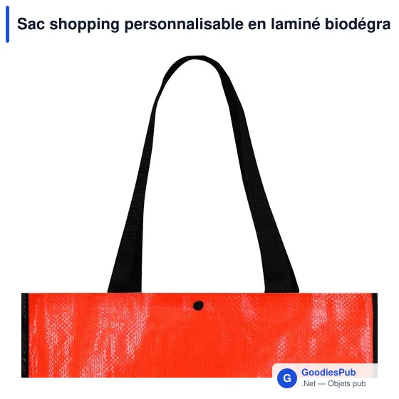 Sac shopping personnalisable en laminé biodégradable - Sac Recycleavec logo - Image 9