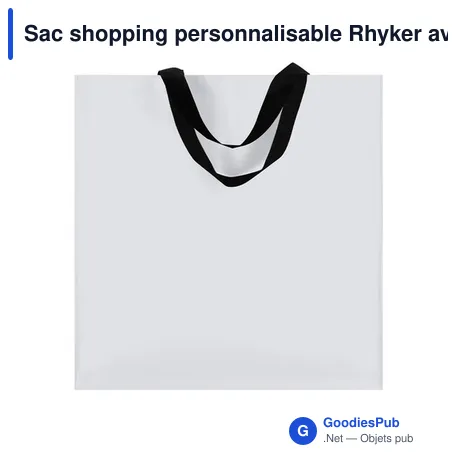 Sac shopping personnalisable Rhyker avec logo - Blanc